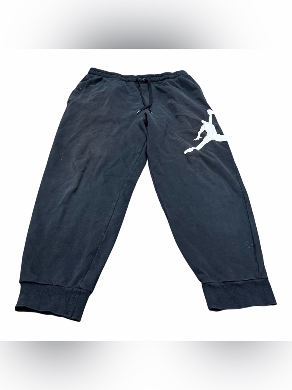 Air Jordan Sweatpants Jogger Mens Size Large Black Tapered Jumpman Gym Pants